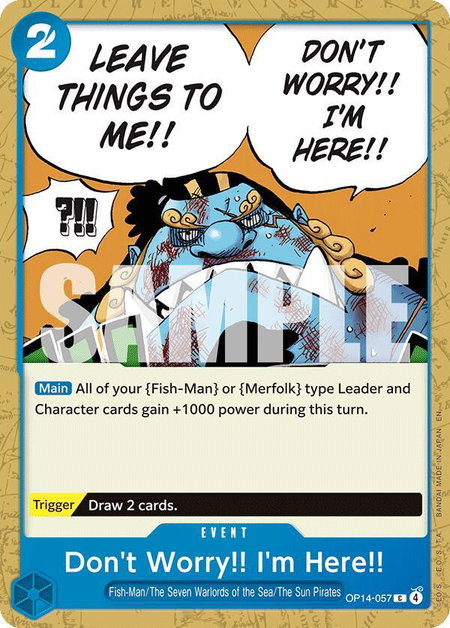 Don't Worry!! I'm Here!! - The Azure Sea's Seven One Piece trading card