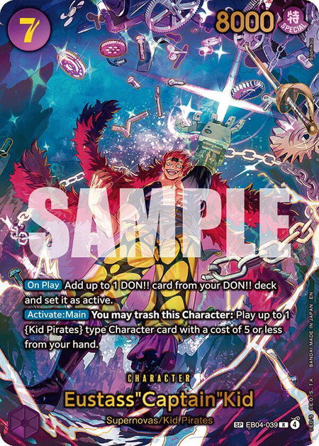 Eustass"Captain"Kid - EB04-039 (SP) - The Azure Sea's Seven One Piece trading card