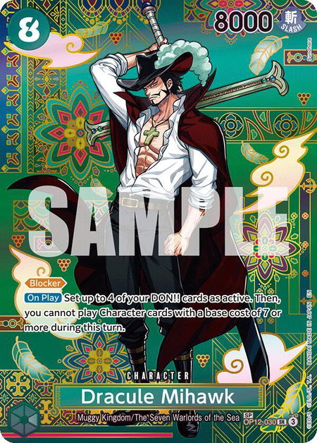 Dracule Mihawk - OP12-030 (SP) - The Azure Sea's Seven One Piece trading card
