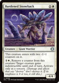 Burdened Stoneback - Lorwyn Eclipsed (ECL) #8 - Uncommon Magic: The Gathering Trading Card
