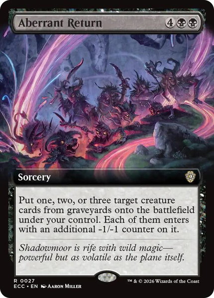 Aberrant Return (Extended Art) trading card from Commander: Lorwyn Eclipsed Aberrant Return (Extended Art) - Commander: Lorwyn Eclipsed Magic: The Gathering trading card