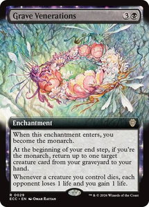 Grave Venerations (Extended Art) - Commander: Lorwyn Eclipsed (ECC) #29 - Rare Magic: The Gathering Trading Card