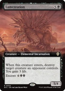 Lamentation (Extended Art) - Commander: Lorwyn Eclipsed (ECC) #30 - Rare Magic: The Gathering Trading Card