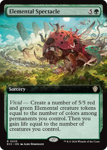 Elemental Spectacle (Extended Art) - Commander: Lorwyn Eclipsed Magic: The Gathering trading card