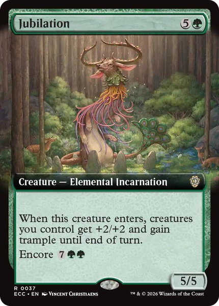 Jubilation (Extended Art) - Commander: Lorwyn Eclipsed Magic: The Gathering trading card