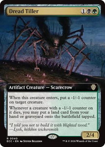Dread Tiller (Extended Art) - Commander: Lorwyn Eclipsed (ECC) #40 - Rare Magic: The Gathering Trading Card