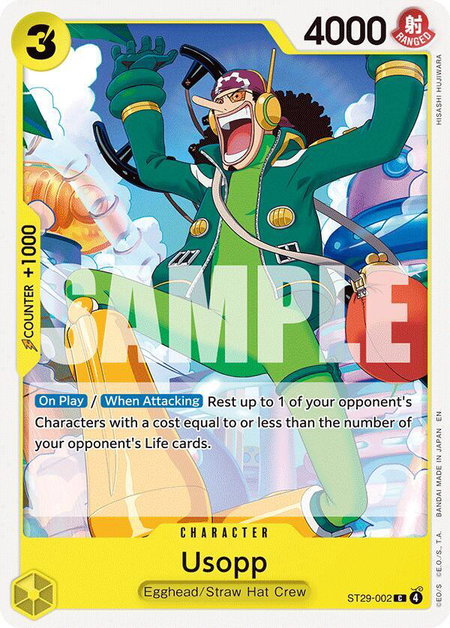 Usopp trading card from Starter Deck 29: Egghead Usopp - Starter Deck 29: Egghead One Piece trading card