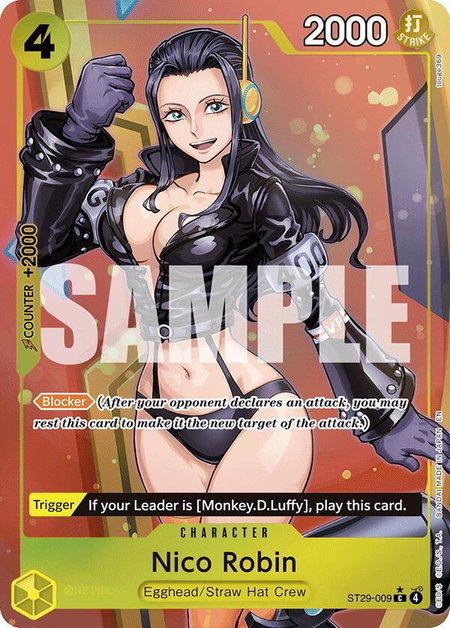 Nico Robin (Full Art) trading card from Starter Deck 29: Egghead Nico Robin (Full Art) - Starter Deck 29: Egghead One Piece trading card