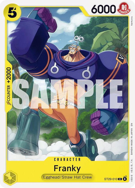 Franky trading card from Starter Deck 29: Egghead Franky - Starter Deck 29: Egghead One Piece trading card