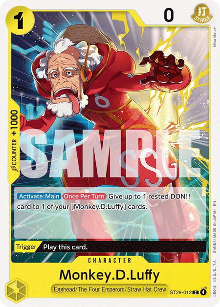 Monkey.D.Luffy (012) trading card from Starter Deck 29: Egghead Monkey.D.Luffy (012) - Starter Deck 29: Egghead One Piece trading card