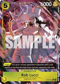 Rob Lucci (Full Art) - Starter Deck 29: Egghead (ST-29) #ST29-013 - Common One Piece Trading Card