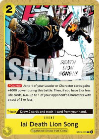 Iai Death Lion Song - Starter Deck 29: Egghead (ST-29) #ST29-017 - Common One Piece Trading Card