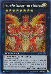 Hieratic Sun Dragon Overlord of Heliopolis - 2012 Collectors Tin (CT09) #CT09-EN004 - Secret Rare YuGiOh Trading Card