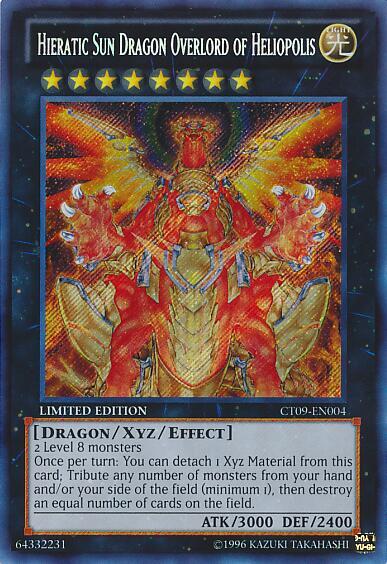 Hieratic Sun Dragon Overlord of Heliopolis trading card from 2012 Collectors Tin Hieratic Sun Dragon Overlord of Heliopolis - 2012 Collectors Tin YuGiOh trading card