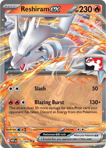 Reshiram ex - Prize Pack Series Cards #020/086 - Double Rare Pokémon Trading Card