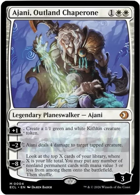 Ajani, Outland Chaperone - Lorwyn Eclipsed Magic: The Gathering trading card