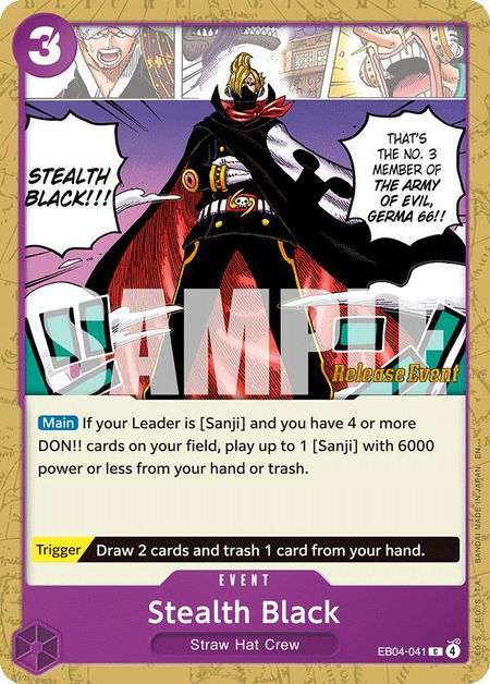 Stealth Black - The Azure Sea's Seven Release Event Cards One Piece trading card