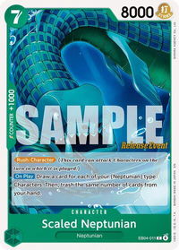 Scaled Neptunian - The Azure Sea's Seven Release Event Cards (OP14 RE) #EB04-011 - Common One Piece Trading Card
