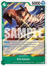 Kin'emon - The Azure Sea's Seven Release Event Cards (OP14 RE) #OP14-024 - Common One Piece Trading Card