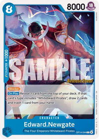 Edward.Newgate - The Azure Sea's Seven Release Event Cards (OP14 RE) #OP14-044 - Common One Piece Trading Card