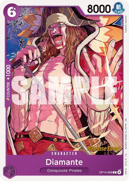 Diamante - The Azure Sea's Seven Release Event Cards One Piece trading card