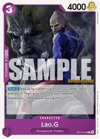 Lao.G - The Azure Sea's Seven Release Event Cards (OP14 RE) #OP14-075 - Common One Piece Trading Card