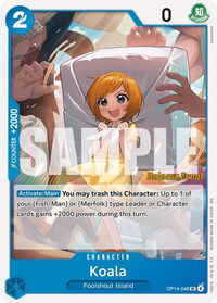 Koala - The Azure Sea's Seven Release Event Cards (OP14 RE) #OP14-046 - Uncommon One Piece Trading Card