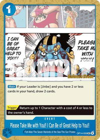 Please Take Me with You!! I Can Be of Great Help to You!! - The Azure Sea's Seven Release Event Cards (OP14 RE) #OP14-059 - Uncommon One Piece Trading Card