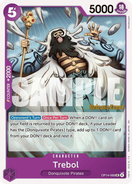 Trebol - The Azure Sea's Seven Release Event Cards One Piece trading card