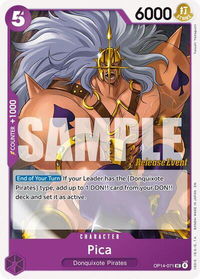 Pica - The Azure Sea's Seven Release Event Cards (OP14 RE) #OP14-071 - Uncommon One Piece Trading Card