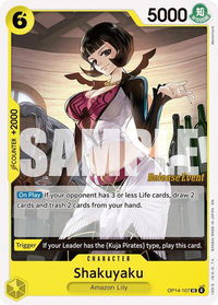 Shakuyaku - The Azure Sea's Seven Release Event Cards (OP14 RE) #OP14-107 - Uncommon One Piece Trading Card