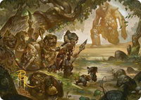 Protective Response Art Card (Gold-Stamped Signature) - Art Series: Lorwyn Eclipsed (ASECL) #3 - Special Magic: The Gathering Trading Card