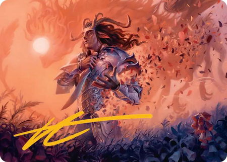 Rhys, the Evermore Art Card (Gold-Stamped Signature) - Art Series: Lorwyn Eclipsed Magic: The Gathering trading card