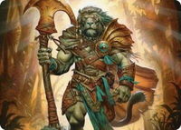 Ajani, Outland Chaperone Art Card - Art Series: Lorwyn Eclipsed (ASECL) #28 - Special Magic: The Gathering Trading Card