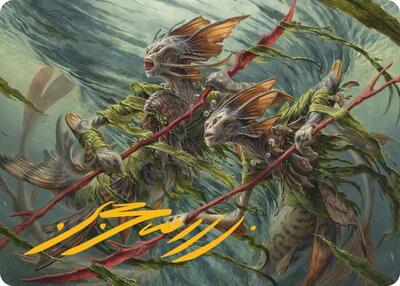 Champions of the Shoal Art Card (Gold-Stamped Signature) - Art Series: Lorwyn Eclipsed (ASECL) #6 - Special Magic: The Gathering Trading Card