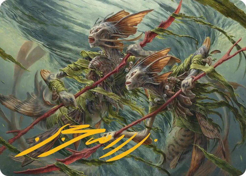 Champions of the Shoal Art Card (Gold-Stamped Signature) trading card from Art Series: Lorwyn Eclipsed Champions of the Shoal Art Card (Gold-Stamped Signature) - Art Series: Lorwyn Eclipsed Magic: The Gathering trading card