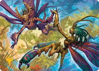 Illusion Spinners Art Card (Gold-Stamped Planeswalker Symbol) - Art Series: Lorwyn Eclipsed (ASECL) #8 - Special Magic: The Gathering Trading Card