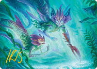 Silvergill Mentor Art Card (Gold-Stamped Signature) - Art Series: Lorwyn Eclipsed (ASECL) #10 - Special Magic: The Gathering Trading Card