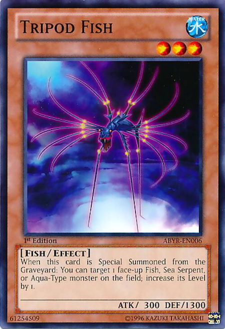 Tripod Fish - Abyss Rising YuGiOh trading card