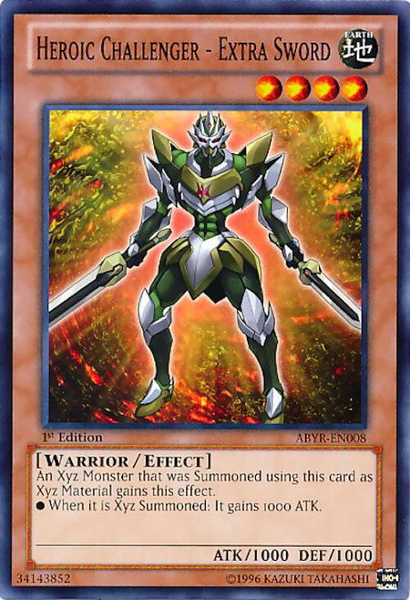 Heroic Challenger - Extra Sword - Abyss Rising YuGiOh trading card