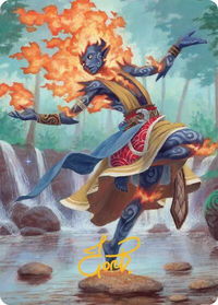 Ashling, Rekindled Art Card (16/54) (Gold-Stamped Signature) - Art Series: Lorwyn Eclipsed (ASECL) #16 - Special Magic: The Gathering Trading Card