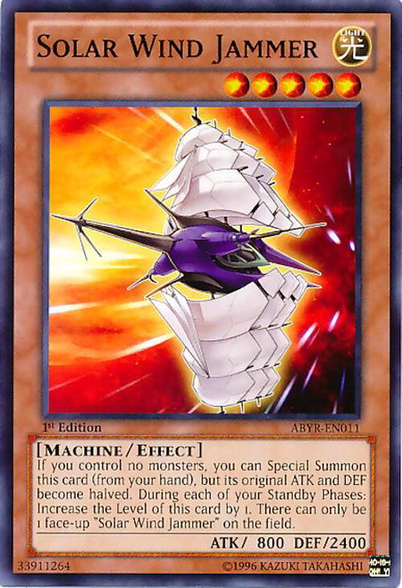 Solar Wind Jammer - Abyss Rising YuGiOh trading card