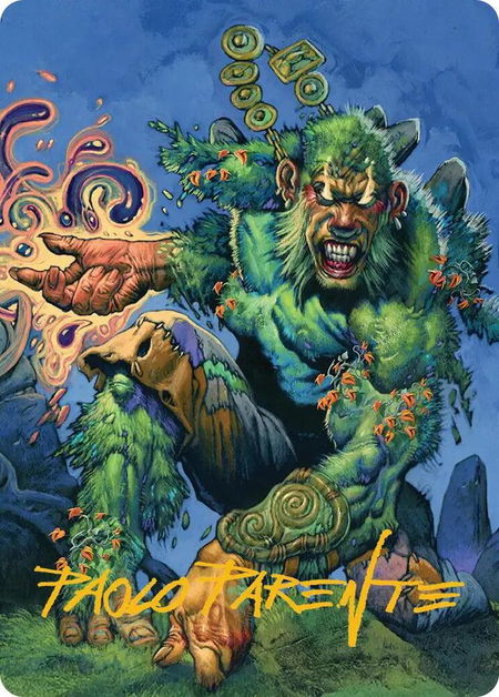 Aurora Awakener Art Card (17/54) (Gold-Stamped Signature) - Art Series: Lorwyn Eclipsed Magic: The Gathering trading card