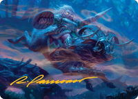 Bristlebane Outrider Art Card (Gold-Stamped Signature) - Art Series: Lorwyn Eclipsed (ASECL) #18 - Special Magic: The Gathering Trading Card