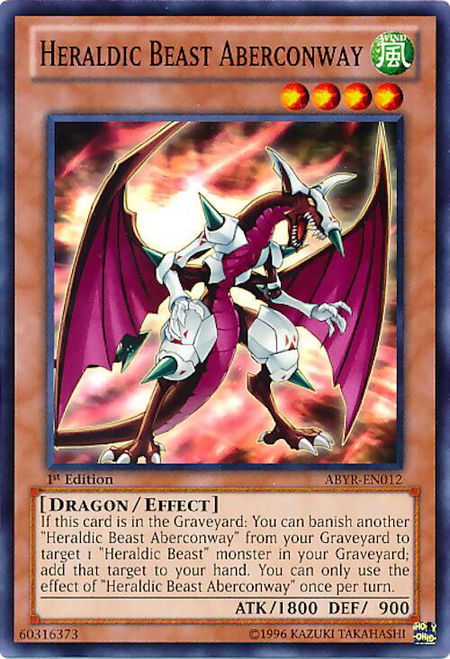Heraldic Beast Aberconway - Abyss Rising YuGiOh trading card