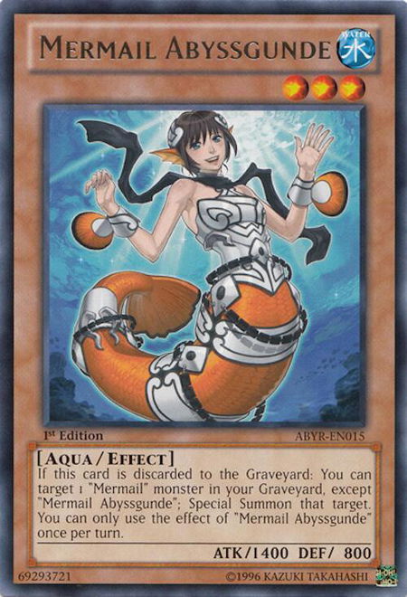 Mermail Abyssgunde - Abyss Rising YuGiOh trading card