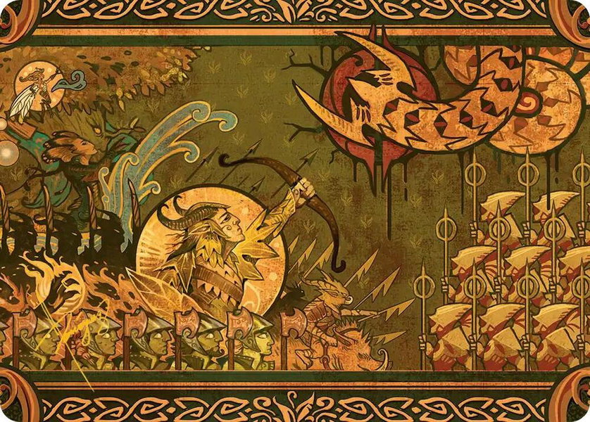 Chronicle of Victory Art Card (Gold-Stamped Signature) trading card from Art Series: Lorwyn Eclipsed Chronicle of Victory Art Card (Gold-Stamped Signature) - Art Series: Lorwyn Eclipsed Magic: The Gathering trading card