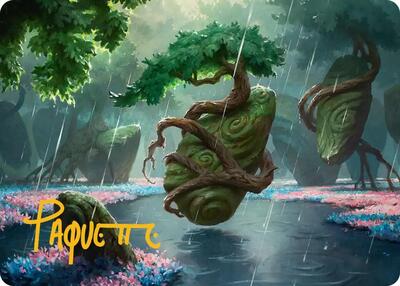 Rain-Slicked Copse Art Card (Gold-Stamped Signature) - Art Series: Lorwyn Eclipsed (ASECL) #49 - Special Magic: The Gathering Trading Card