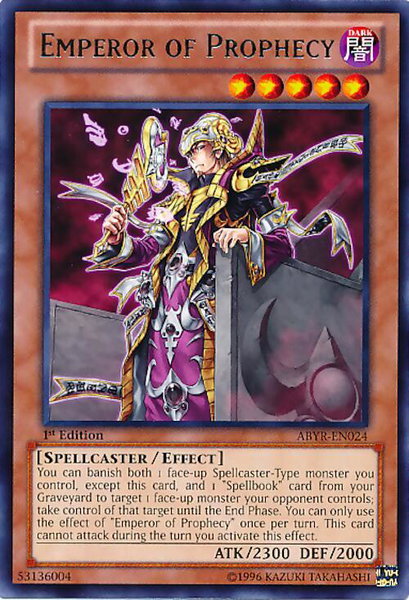 Emperor of Prophecy - Abyss Rising YuGiOh trading card