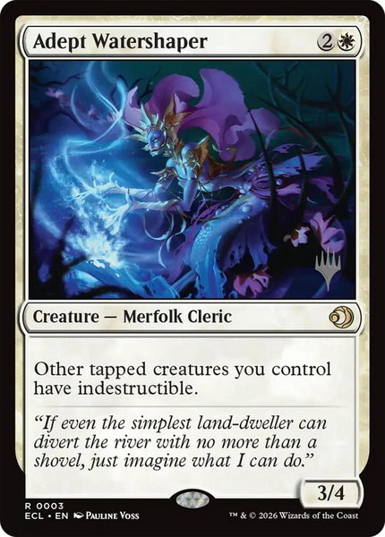 Adept Watershaper trading card from Promo Pack: Lorwyn Eclipsed Adept Watershaper - Promo Pack: Lorwyn Eclipsed Magic: The Gathering trading card